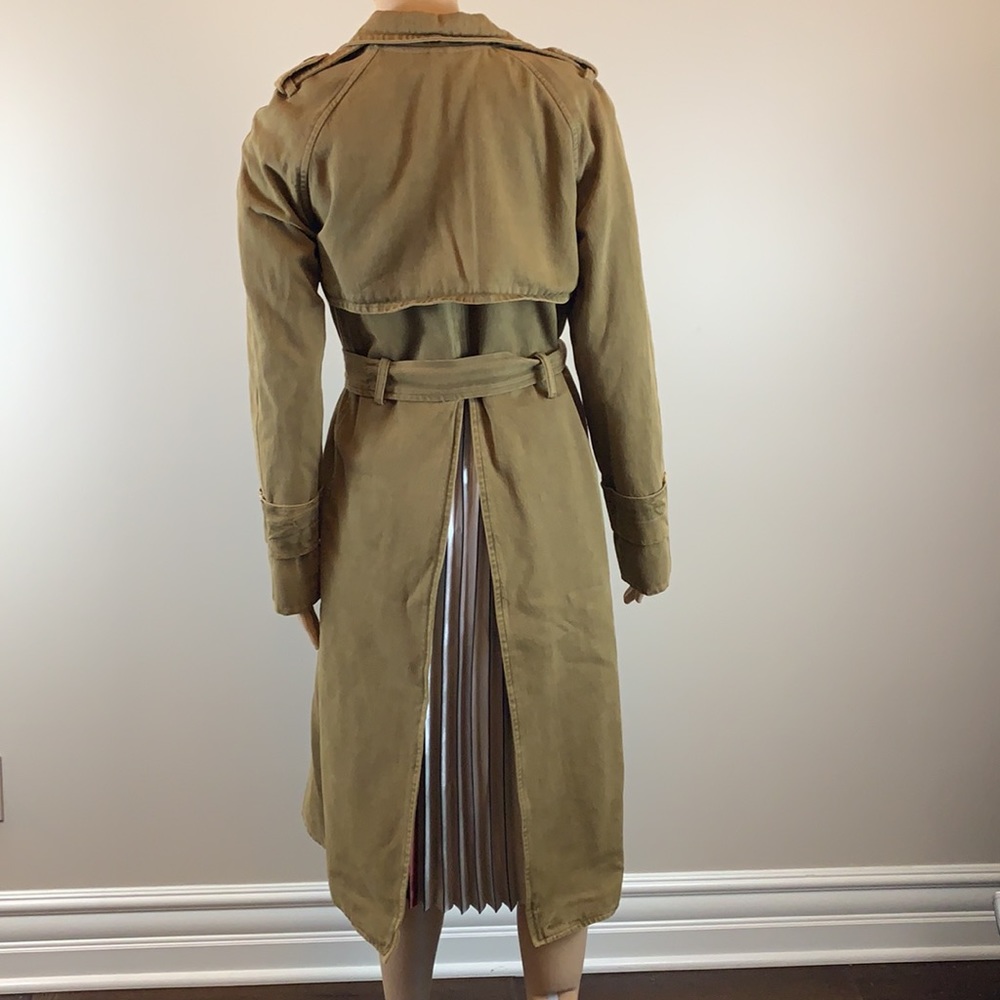 Le Superbe Delon Tan Twill Trench Coat - Picture 8 of 9